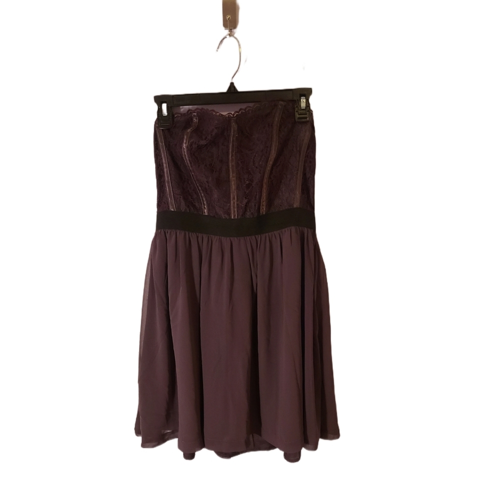 ELLE Purple and Black Lace Mini Dress, size 12